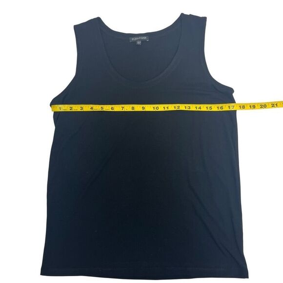 Eileen Fisher Womens Scoop Neck Stretch Rayon Jersey Tank Top Black Size Small - Picture 15 of 16